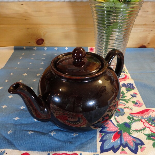 Brown Vintage Teapot Etsy