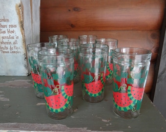 Anchor Hocking Watermelon Jelly Jar glass - 12 ounce glasses