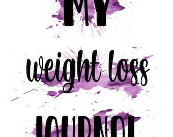 DRUCKBARE Weight Loss Journal (Dark Unicorn) - Digitale Datei