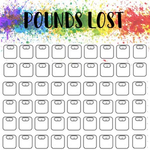 PRINTABLE Pounds Lost Scales- Neon (DIGITAL)