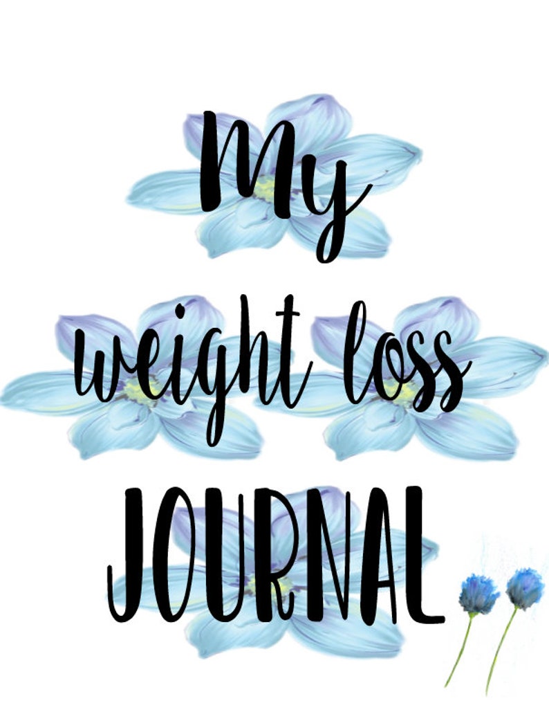 PRINTABLE Weight Loss Journal FlowersDigital File Etsy.de