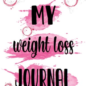 PRINTABLE Weight Loss Journal (Pink)--Digital File