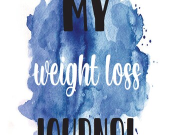 DRUCKBARE Weight Loss Journal (BLAU) - Digitale Datei
