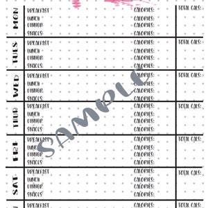 PRINTABLE Weekly Workout Plan and Meal Plan--digital File (PINK) - Etsy