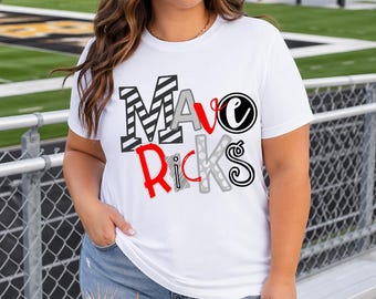 Marshall Mavericks Football Spirit Shirt, Game Day Tee, School Pride Apparel