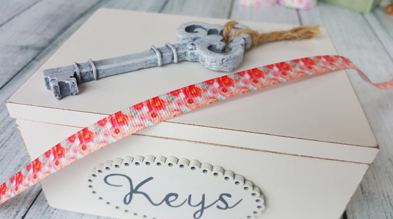 wide Grosgrain floral ribbon 3 yards; 38 inch 9mm
