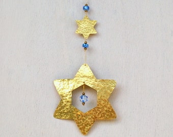 Estrella de David Decoración Regalo Judío Pared Colgante Magen David Judaica decoración del hogar Judaica Arte Judío decoración del hogar judío Hanukkah Decoración Regalo