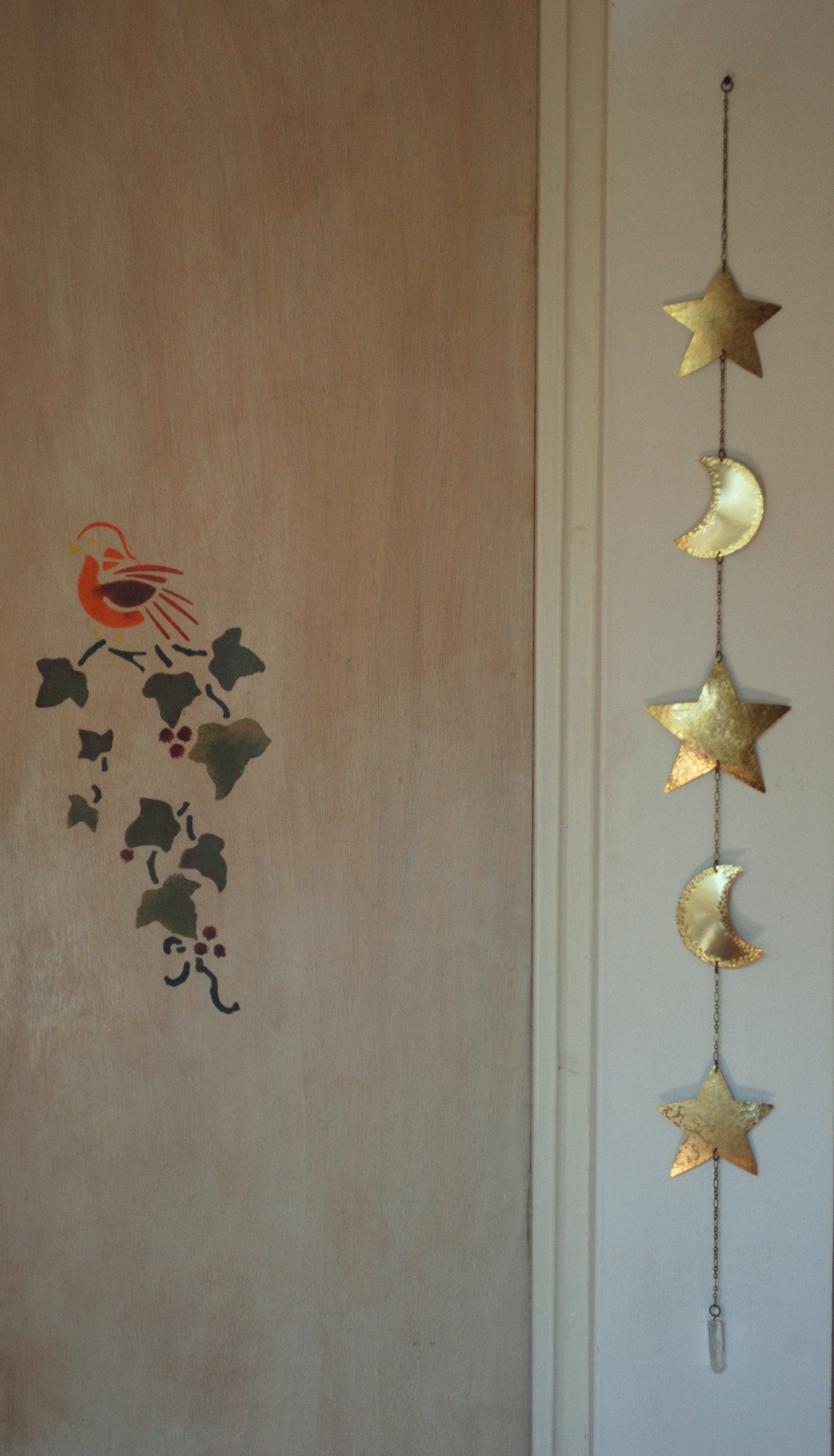 Stars and Moons Wall Decor Moon Wall Art Brass Stars Wall Etsy