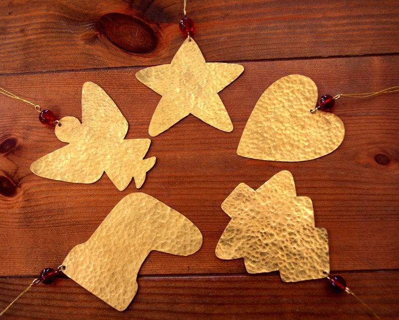 Christmas Decorations Gold Rustic Brass Christmas Decor Etsy