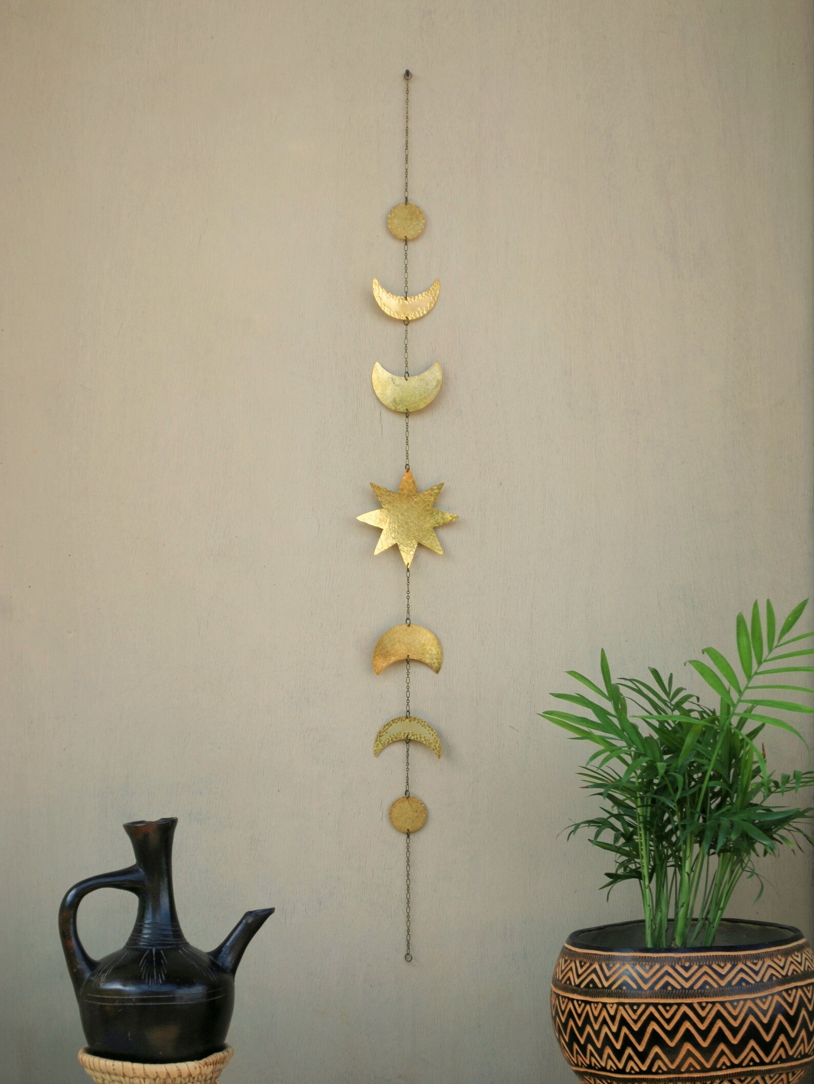 Moon and Sun Wall Decor Sun and Moon Wall Art Moon Phases - Etsy