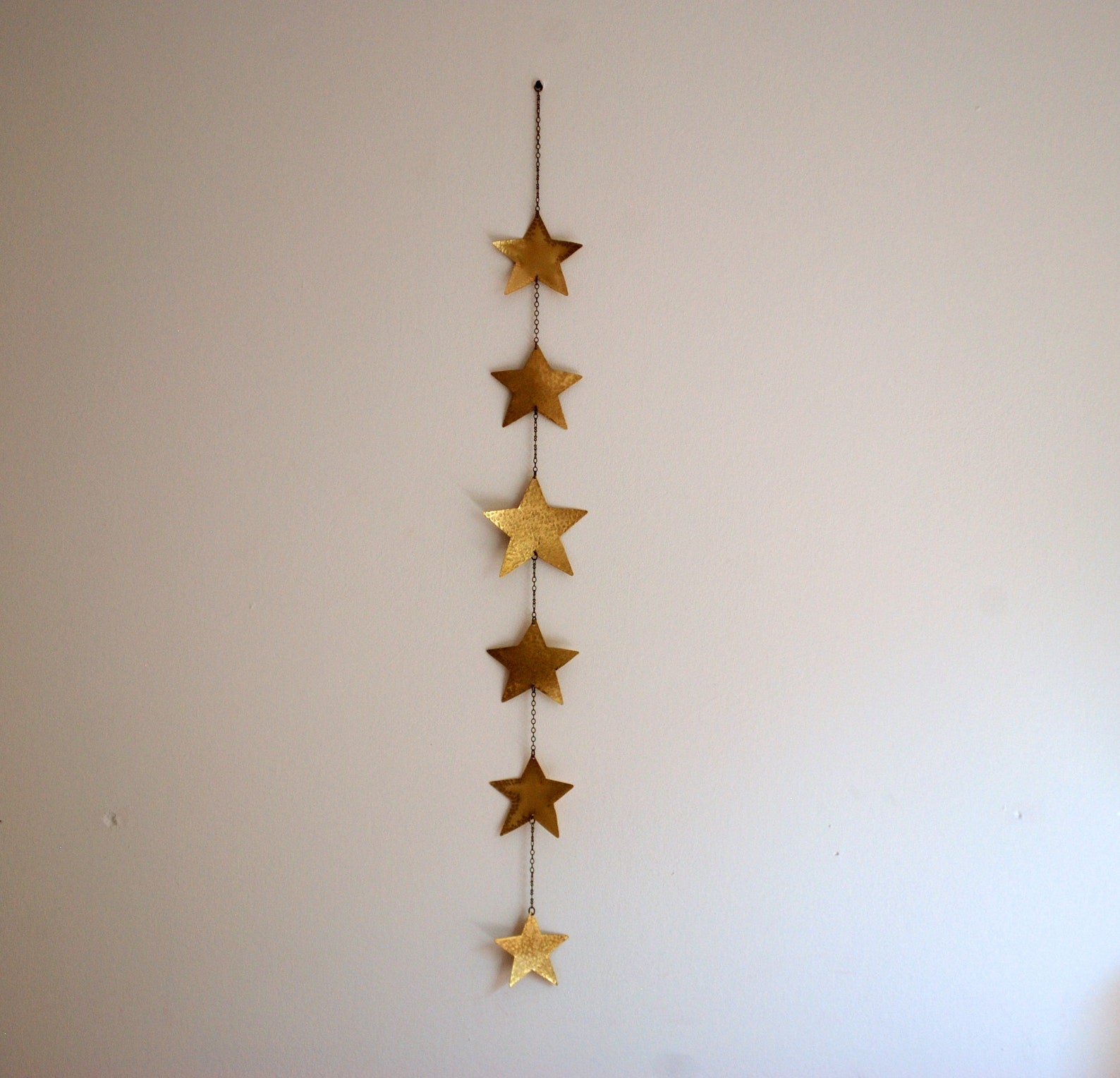 Gold Stars Wall Hanging Stars Wall Decor Brass Stars Mobile Etsy