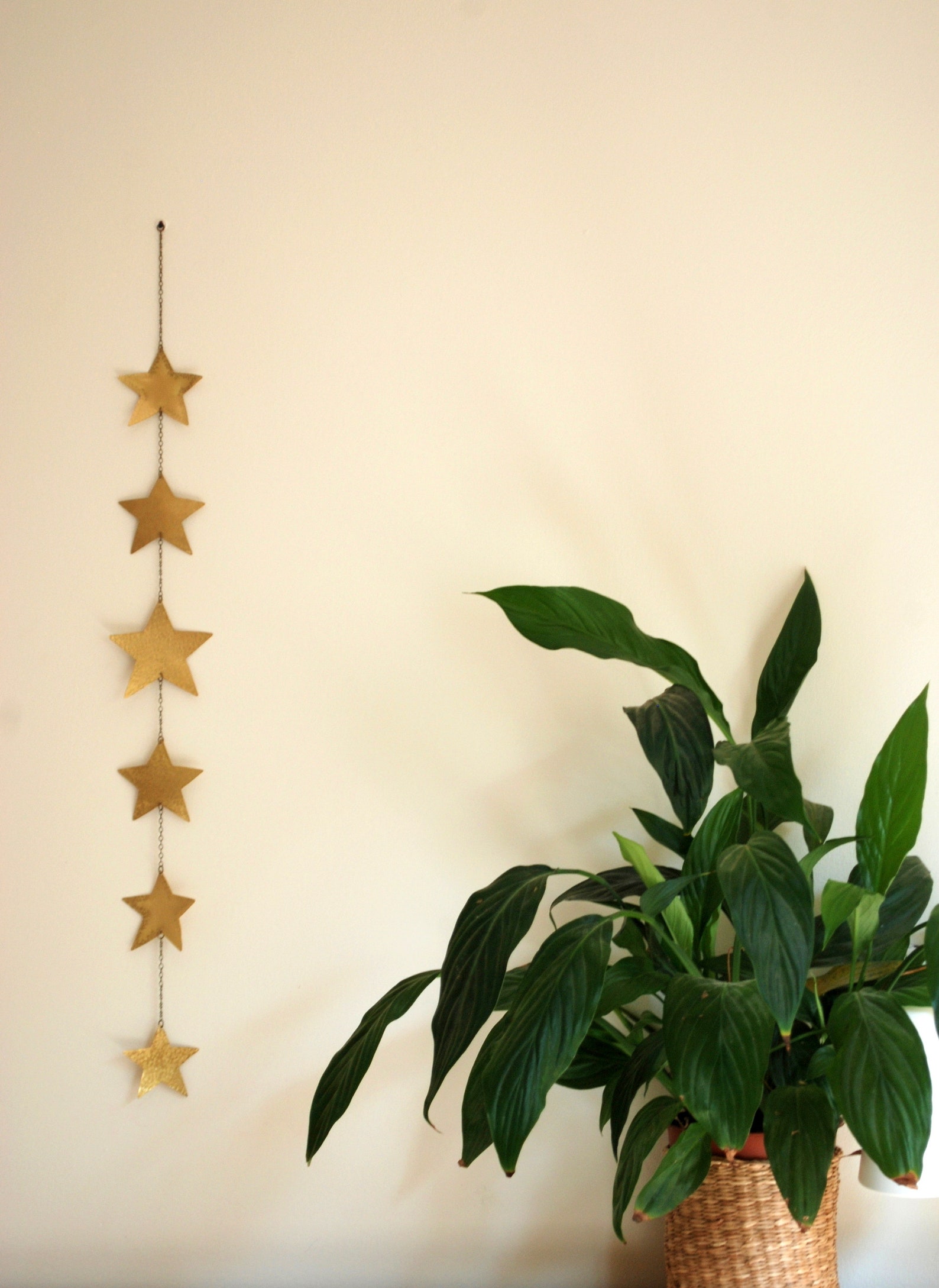 Gold Stars Wall Hanging Stars Wall Decor Brass Stars Mobile Etsy