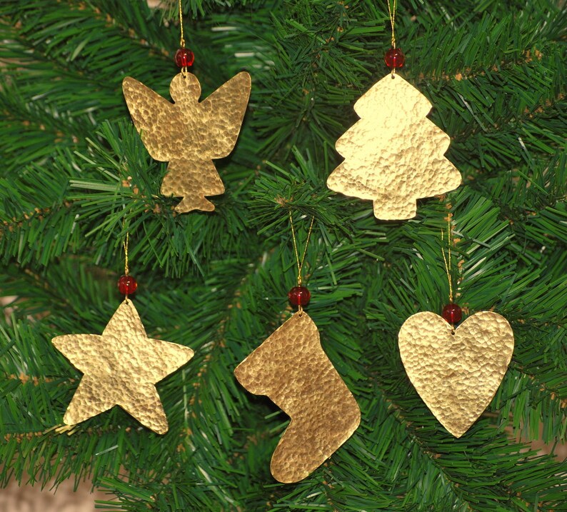Christmas Decorations Gold Rustic Brass Christmas Decor Etsy