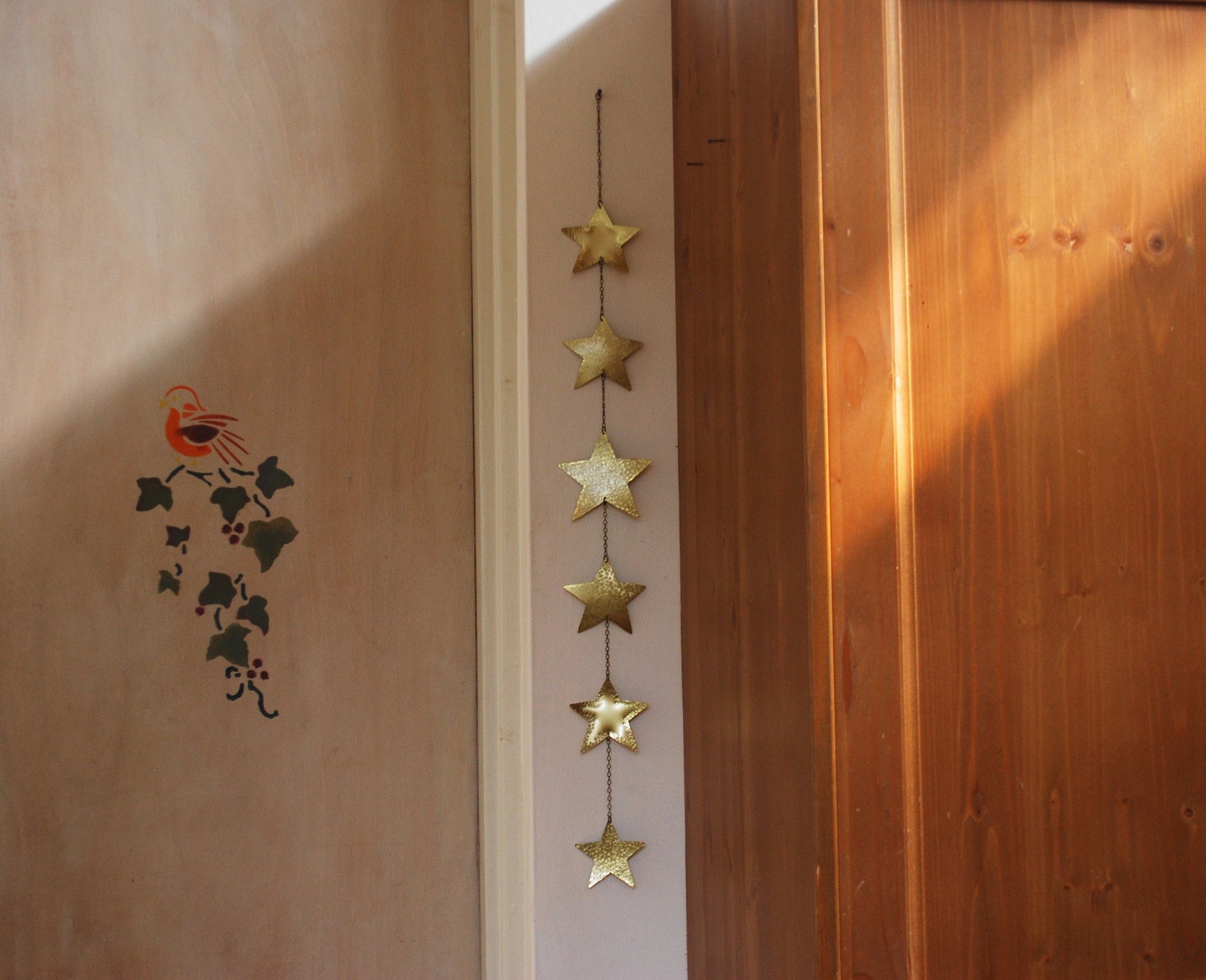 Gold Stars Wall Hanging Stars Wall Decor Brass Stars Mobile Etsy