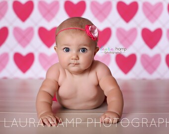 5ft x 5ft Heart Photography Backdrop - Valentines Day Photography Backdrop - Item 104