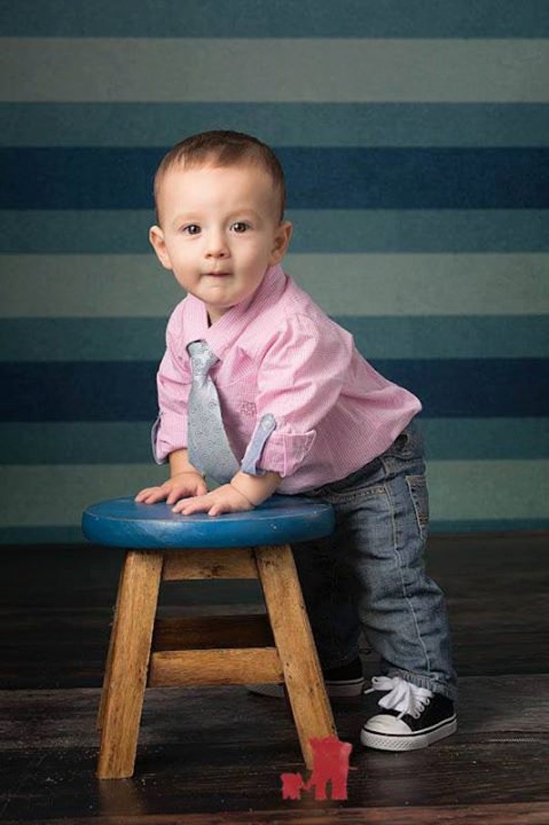 Vinyl or Poly 7ft x 5ft Blue Stripe Backdrop for Photos Boys Photography Backdrop Item 1552