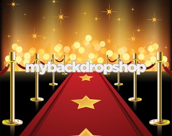 7ft x 7ft Hollywood Red Carpet Photography Backdrop – Movie Premiere Photo Backdrop - Vinyl - Item 1854