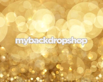 7ft x 7ft Gold Glitter Photography Backdrop for Photos - Senior Portrait Background or Prom Picture Photo Backdrop - Item 617