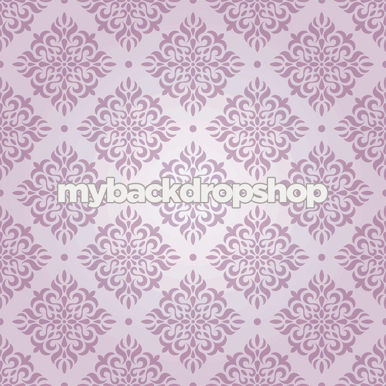 4ft x 4ft Light Purple Damask Wallpaper Backdrop for Etsy