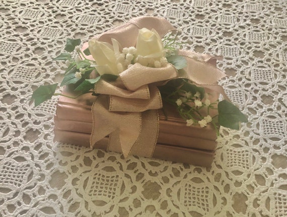 Rose Gold Book Stack Decorative Books Coffee Table Book Etsy