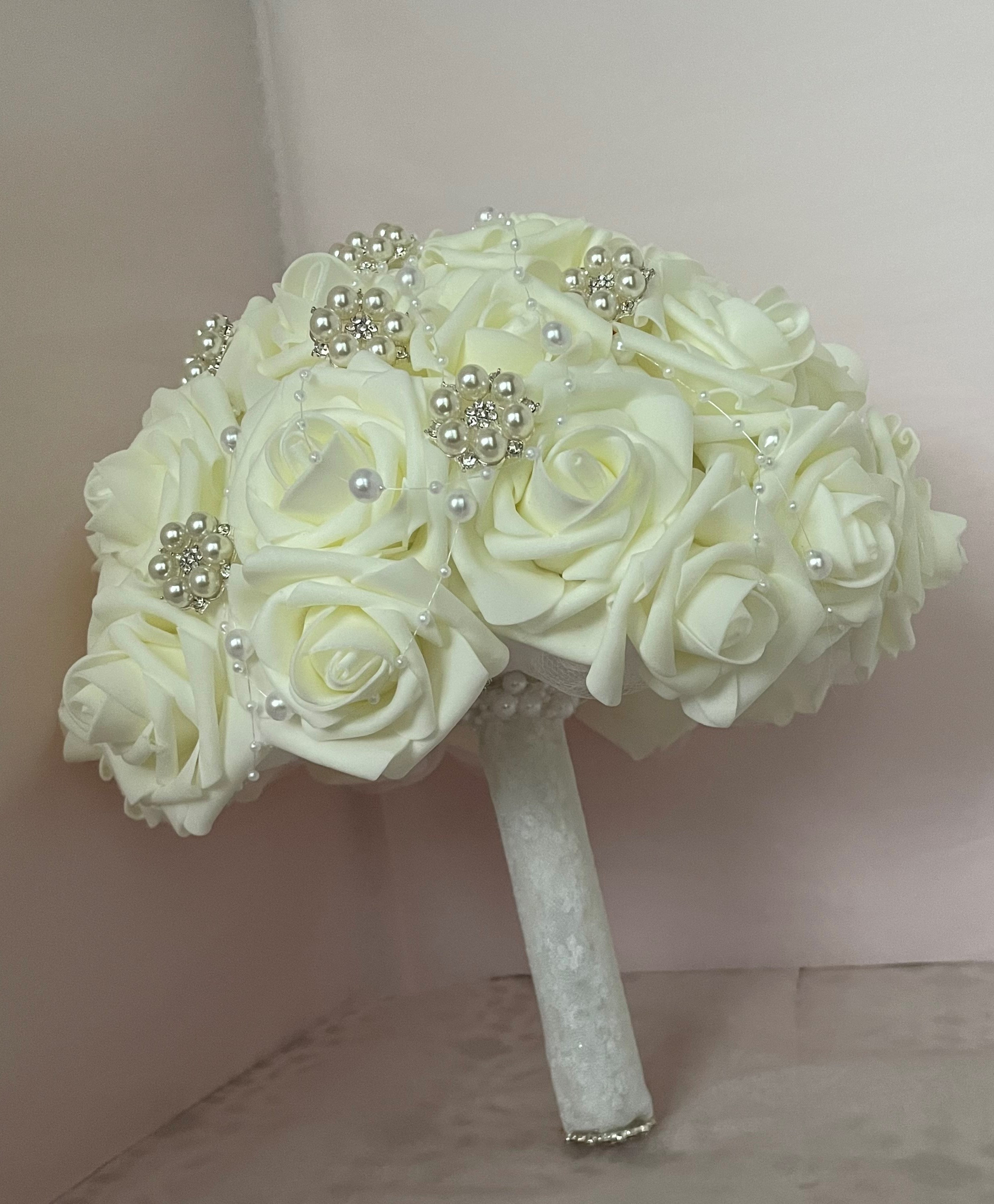 12 In. Ivory Bouquet Bridal and Quinceanera All Ivory Real - Etsy Canada