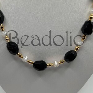 Black Onyx and DZI Agate Necklace Set