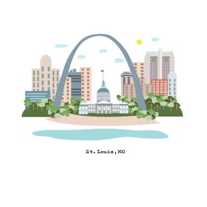 St Louis Missouri /St Louis Art Print/ St Louis Map/ St Louis Print Poster/ St Louis Wall Art/St Louis Skyline/ St Louis City