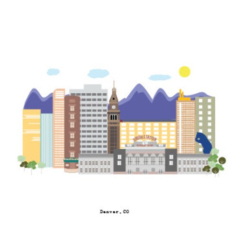 Denver Colorado Personalized Gift or Wedding Gift Etsy