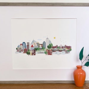 XL Boston/Boston Skyline Wall Art/ Boston Skyline Poster/ Boston Home Decor/ City Skyline Art/ Boston Print/City Map Wall Art