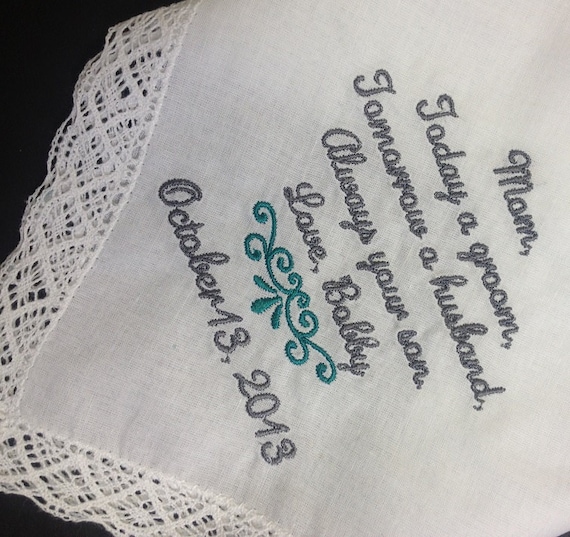 mother of the groom hankie