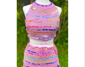 Handmade Knitted Rainbow & Pink Bundle