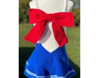 Handmade Crochet Sailor Moon Mini Dress