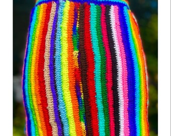 Handmade Crochet Rainbow Mini Skirt