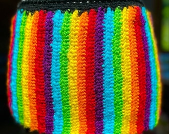 Handmade Crochet Rainbow Mini Skirt