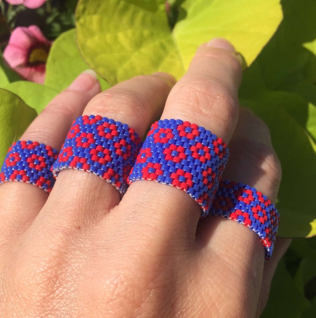 Fishman Donut Rings Woven With Miyuki Glass Beads - Etsy