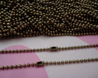 SALE--30 pcs Antique Bronze Ball Chain Necklaces - 27inch, 1.5mm