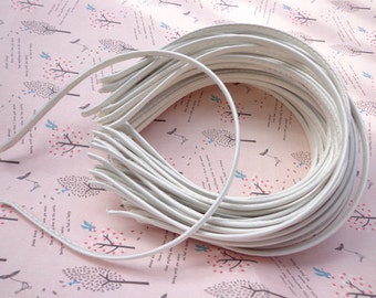 SALE--20 pcs Ivory White Cloth Covered Metal Headband 5mm Wide