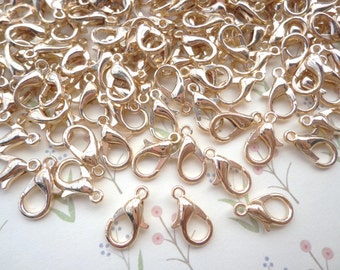 Sale-- 100pcs KC gold lobster Clasps 12mmx6mm