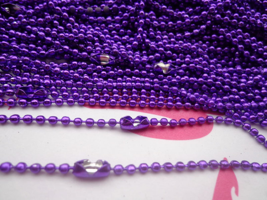 SALE20 Pcs Purple Ball Chain Necklaces 27inch 2.0 Mm Etsy