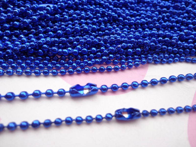 2.0 mm Royal Blue Ball Chain Necklaces Dog tag chain SALE--20 pcs 27inch 2.0 mm Royal Blue Ball Chain Necklaces Dog tag chain SALE--20 pcs 27inch