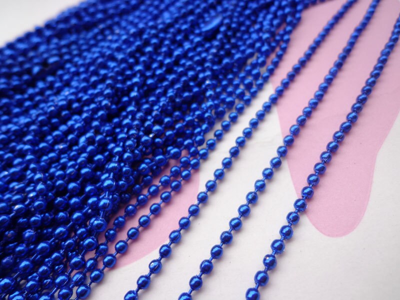 2.0 mm Royal Blue Ball Chain Necklaces Dog tag chain SALE--20 pcs 27inch 2.0 mm Royal Blue Ball Chain Necklaces Dog tag chain SALE--20 pcs 27inch