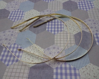 Gold headbands--20 pcs 5mm gold metal headbands