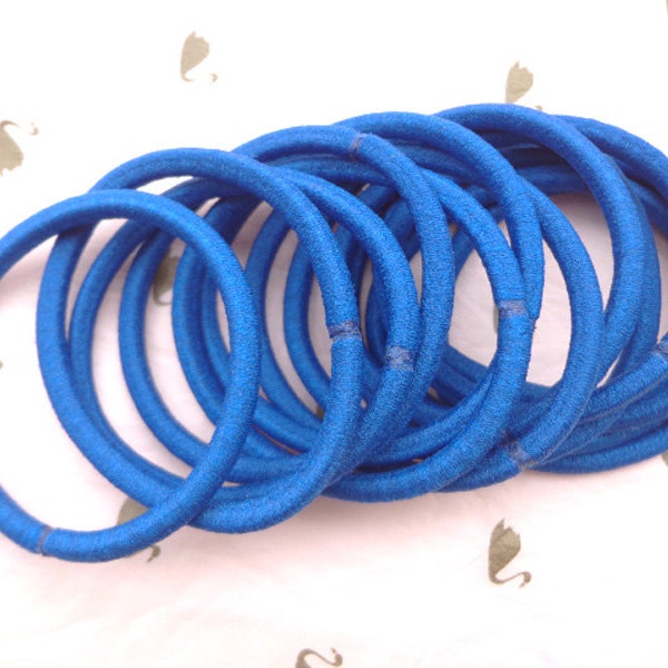 Sale--50 pcs royal blue hair elastics, ponytail elastics,ponytail holders,pigtail holders