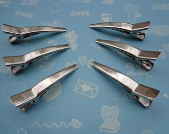 SALE--100 pcs 40mm single prong alligator pinch clips with teeth