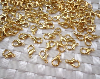 Sale-- 100pcs gold-plated  lobster Clasps 12mmx6mm