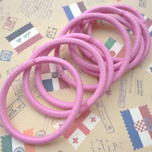Sale--50 pcs pink hair elastics, ponytail elastics,ponytail holders,pigtail holders