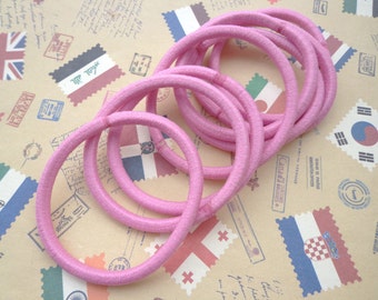 Sale - 50 Stück rosa Haargummis, Pferdeschwanzgummis, Pferdeschwanzhalter, Zopfhalter