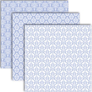 Damask Lavender Digital Scrapbook Paper Pack Instant Download image 5
