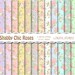 Shabby Chic Digital Paper: 'SHABBY CHIC MORNING' Floral pastels digital papers for scrapbooking, invites, cards