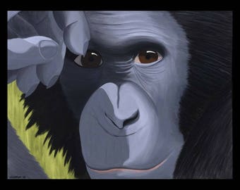 African Bonobo Original Painting